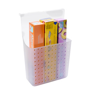 madesmart Over-Door Hair Tools Organizer with Dividers, Storage for Curling Wands, Flat Irons, Brushes & Hair Accessories, Bathroom Over-Door Caddy,