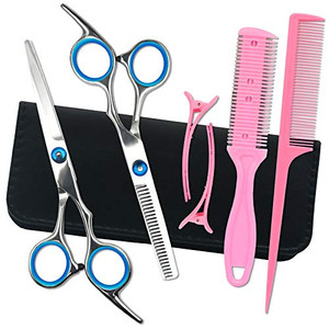 LIGICKY Hair Cutting Scissors Kit Professional Barber Stainless Steel Hairdressing Scissors Set Hair thinning Shears Bang Hair Scissor for Kids/Women