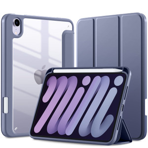 Mastten for iPad mini 7 Case A17 Pro, for iPad mini 7th/6th Generation Case 2024/2021 8.3 Inch with Pencil Holder, Hybrid Slim Clear Back Shell Cover