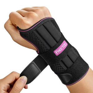 FREETOO Wrist Brace for Carpal Tunnel Relief Night Support, Maximum Support Hand Brace with 3 Stays for Women Men, Wrist Support Splint for Right Han