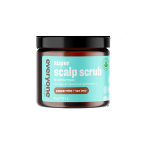 Everyone Hair Care Super Scalp Scrub - Peppermint & Tea Tree, 8 fl oz Bottle, Scalp Exfoliator, Gentle Hair Scrub Removes Dirt & Sweat Build Up, Sulf