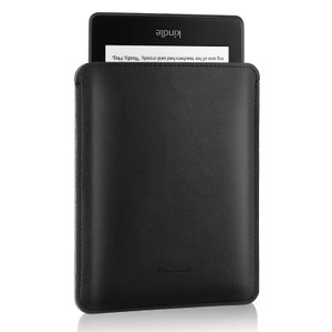 Moko Slim Sleeve Compatible with 6.8" Kindle Paperwhite 2021/7" Kindle Colorsoft Signature Edition 2024, Anti-Scratch PU Leather Case Cover Soft Felt