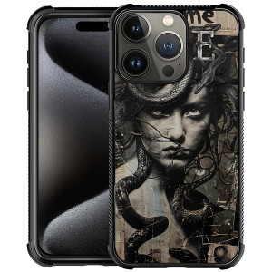 ZHEGAILIAN Compatible with iPhone 16 Pro Case,Woman and Snake 16 Pro Women Girls Case,Shockproof Anti-Slip Drop Protection with Soft TPU Bumper