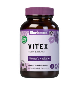 Bluebonnet Nutrition Vitex Berry Extract, Women's Health*, Non-GMO, Vegan, Kosher Certified, Gluten-Free, Soy-Free, 60 Vegetable Capsules, 60 Serving
