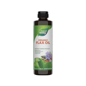 Nature's Way Organic Flax Oil, USDA Certified Organic, Omega-3, 6, 9, Cold Pressed, 16 Fl Oz (Packaging May Vary)