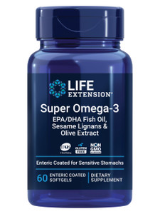 Life Extension Super Omega-3 EPA/DHA Fish Oil, Sesame Lignans & Olive Extract  Heart Health, Brain Health, Inflammation Health Support, Gluten-Free,