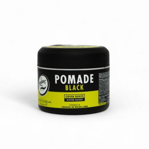 Rolda Black Pomade - Medium Hold With Radiant Shine - Grey Hair Coverage - Water-Based, All-Day, Flake-Free Formula