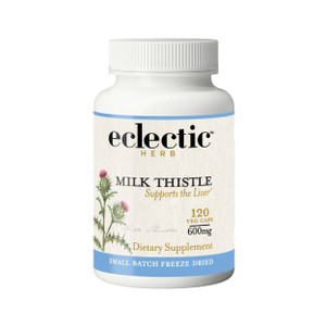 Eclectic Herb - Premium Freeze Dried Milk Thistle Capsules | Silymarin Supplement | Liver Support, Detox, Cleanse + Maintain | Vegan, Natural, Non-GM