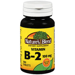 Natures Vitamin B2, 100 mg, 100 tabs by Natures Blend (Pack of 2)