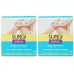 Surgi-Wax Microwave Hair Removal Hard Wax for Body, 4-Ounce Boxes (Pack of 2)
