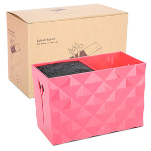 Shear Holder For Groomer,Barber Shop Double Case Professional Hairdresser Scissor Combs Clips Holder Rack Hairdressing Tools Accessories Storage Case