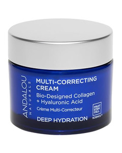 Andalou Naturals Deep Hydration Face Moisturizer Multi-Correcting Cream - Daily Skincare With Hyaluronic Acid, Vegan Collagen, & Fruit Stem Cells - R