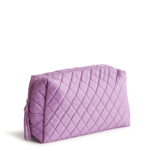 Vera Bradley Women's Premium Cotton Medium Cosmetic, Purple Rhapsody, One Size