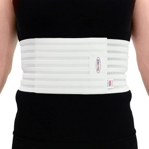 ITA-MED Breathable Elastic Rib Brace for Men, Ideal Compression Support Wrap/Belt for Broken, Cracked, Dislocated & Fractured Ribs, Made In USA (Whit