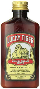 Lucky Tiger Liquid Cream Shave (5 Fl Oz)  Classic Men's Shaving Cream with Olive Oil & Chamomile  Soothing and Moisturizing Shave Cream for Men to