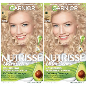 Garnier Nutrisse Ultra Crème Hair Color, Permanent Hair Dye with 100% Gray Coverage, Vegan & Cruelty-Free, 111 Extra-Light Ash Blonde (White Chocolat