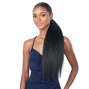 Organique Mastermix Synthetic Pony Pro Wrap Around Ponytail - NATURAL YAKY 24" (1 Jet Black)