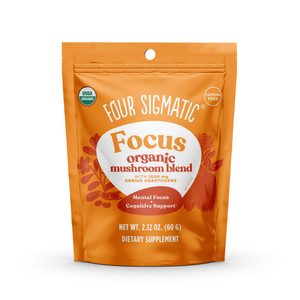 Four Sigmatic Focus Blend | Organic Lion's Mane Powder with Adaptogen and Mushroom Blend | Includes Cordyceps, Rhodiola, Bacopa & Mucuna | 30 Serving