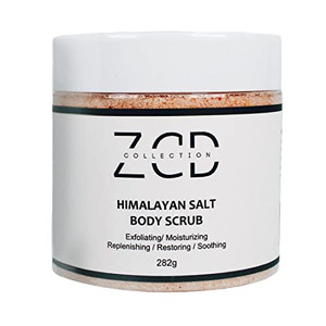 Dry Himalayan Salt Body Scrub | Rose | 282g | All Natural Ingredients Sweet Almond Oil, Grape Seed Oil, Jojoba Oil, Vitamin E, Aloe Vera | Exfoliatin