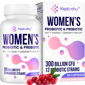 Vaginal Probiotics for Women - 300 Billion CFUs 12 Strains Probiotics with Prebiotic, Organic Cranberry Extract Daily Women's Probiotic for Vaginal,