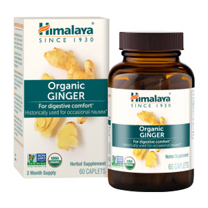 Himalaya Organic Ginger, 60 Day Supply - Digestive Health Supplement for Nausea, Upset Stomach Relief, and Occasional Bloating and Heartburn - USDA O