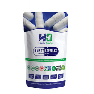 1000 Empty Vegetable Capsules Size 4 Natural. Hypoallergenic. Halal. Kosher. Manufactured in North America.