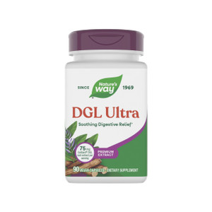Natures Way Premium Extract DGL Ultra Extra Strength Digestive Relief*, 90 Capsules