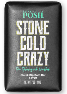 Perfectly Posh - Stone Cold Crazy Big Bath Bar Soap - Refreshing and Nourishing Soap with Energizing Scent - for Energizing Bath Time - 7oz