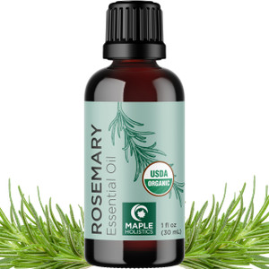 Certified Organic Rosemary Oil for Hair - Pure USDA Organic Rosemary Essential Oil for Hair Skin and Nails Plus Aromatherapy - Oil for Dry Scalp Trea