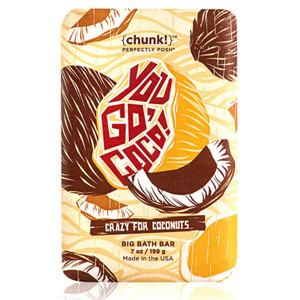 Perfectly Posh - You Go Coco Big Bath Bar - Nourishing Soap with Coconut & Tropical Fragrance - for Moisturizing Bath Time - 7oz