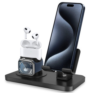 3 in 1 Phone Stand for iPhone 17 Pro Max/Air/17/iPhone 17 Pro/iPhone 16e/16 Pro Max/16 Pro/16/16 Plus/Galaxy S25/S24 Ultra/S25/S24+/Stand for AirPods