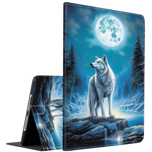Case for New iPad Pro 11 Inch Case (M4, 5th Generation 2024), Multi-Angle Smart Stand Cover Auto Sleep/Wake for New iPad Pro 11 2024, Wolf Under The