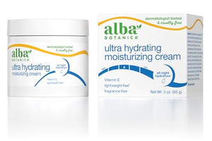 Alba Botanica Ultra Hydrating Moisturizing Cream, with Vitamin E, Fragrance Free, 3 Oz (Packaging May Vary)