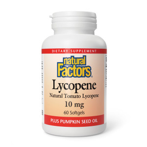 Natural Factors, Lycopene 10 mg, Antioxidant Support to Help Reduce Free Radical Damage with Pumpkin Seed, 60 softgels (60 servings)
