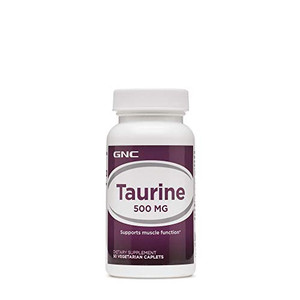 GNC Taurine 500mg, 50 Caplets, Supports Muscle Function