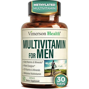 Methylated Multivitamin for Men with Bioavailable Vitamins, Chelated Minerals, Vitamin D, B12, C, A & Zinc for Energy, Focus and Immune Health  Prem