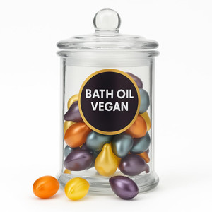 Bath Oil Beads for tub 90s | Bath Pearls Beads with Oil Bulk | Original Vegan Bath Pearls with Custom Essential Oil Blends | 97% Natural Bath Oil Pea