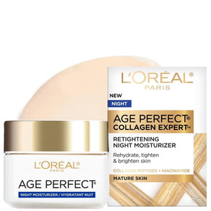 L'Oreal Paris Skin Care Age Perfect Night Cream, Anti-Aging Face Moisturizer With Soy Seed Proteins, 2.5 Oz