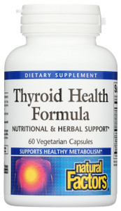 Natural Factors - Thyroid Health Formula, Nutritional Support for The Thyroid Gland, 60 Vegetarian Capsules