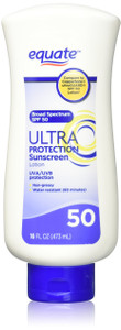 Equate Ultra Protection Sunscreen SPF 50 16oz Compare to Coppertone SPF 50 Lotion
