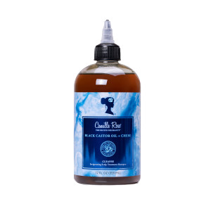 Camille Rose Shampoo, Black Castor Oil + Chebe Cleanse  Invigorating Scalp Treatment + Frizz Control for Straight, Wavy, Coily & Curly Hair, 12 Fl O