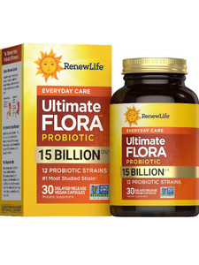 Renew Life Everyday Probiotic Capsules, Daily Supplement Supports Urinary, Digestive and Immune Health, L. Rhamnosus GG, Dairy, Soy and gluten-free,