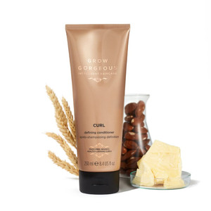 Grow Gorgeous Curl Conditioner 250ml - With Cocoa and Shea Butter for Smooth, Manageable, Bouncy Curls - Vegan