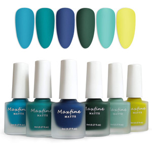 LOKFAR 6 Colors Matte Nail Polish Set, Mist Effect Matte Finish Velvet Gel Nail Polish Kit, Long Lasting Waterproof Velvet Nail Art 8 ml/Bottle -#B