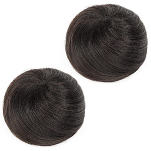 HSPJHTM 2 PCS Hair Bun Extensions Wig Accessory Updo Hairpieces Hair Scrunchies Updo Hair Pieces Bun Extension Ponytail Messy for Women Girls - Black