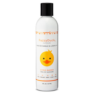 FuzzyDuck Kids Detangler & Leave-in Conditioner  Lightweight Moisturizer for Frizz Control & Curl Definition, Hydrates & Softens Dry Hair with Aloe,