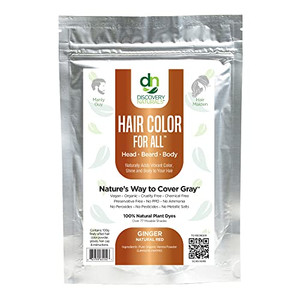 Red Henna Hair Color For All Kit | 100% All Natural Hair Dye & Beard Dye Powder (Ginger Natural Red) Organic, Herbal & Vegan Chemical & Cruelty Free