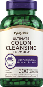 Piping Rock Colon Cleanse Pills | 300 Capsules | Herbal Detox Supplement | Super Formula for Men and Women | with Psyllium, Fiber, and Probiotics | N