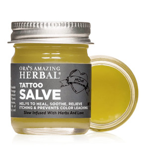 Ora's Amazing Herbal Tattoo Salve, Apothecary-Grade Tattoo Aftercare Balm, Natural Tattoo Ointment for Healed Tattoos, Itch Relief Cream, Skin Soothi