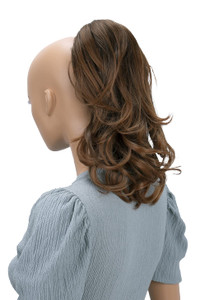 CAISHA 14" Wavy Clip On Ponytail With Butterfly Clip Hairpiece Heat-resistant Synthetic Fibres Brown Mix H97